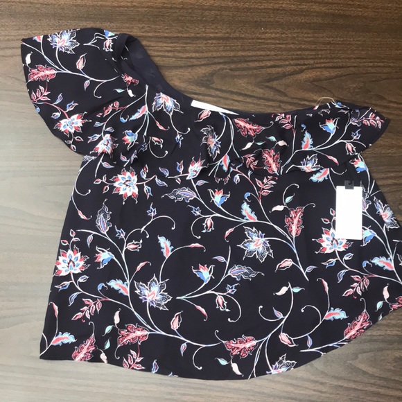 NWT Astr the Label One Shoulder fluttery top - Picture 2 of 3